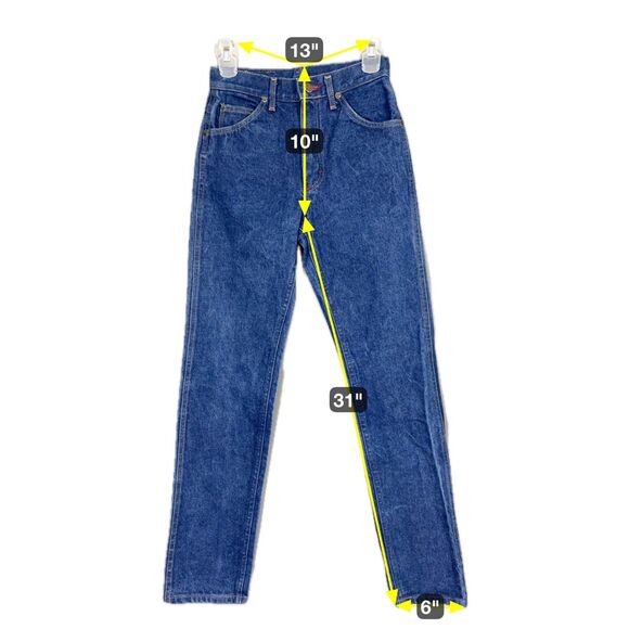 Vintage 90s Lee Jeans Womens 26 x 31 High Rise Back Patch Retro Indie Union Made - Picture 10 of 10